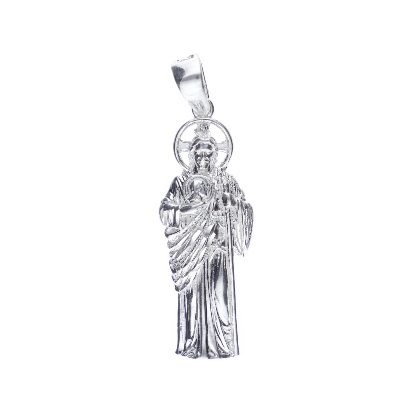 San Judas Corona de Cruz mediano de Plata 926