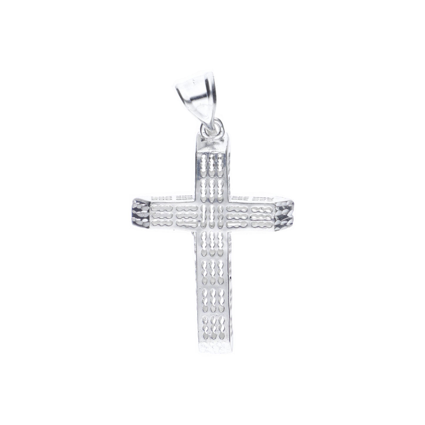 Cruz 3d Sin Cristo de Plata 925
