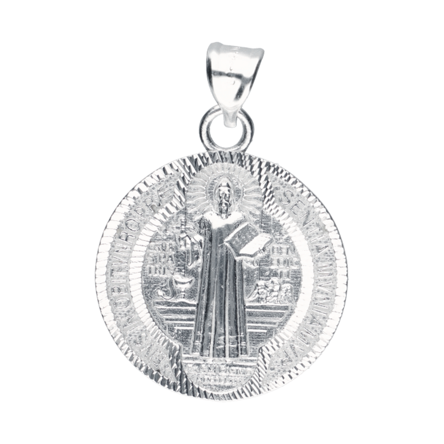 Medalla San Benito diamantada grande