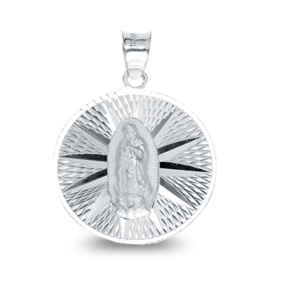 Medalla diamantada china mediana Virgen de Guadalupe