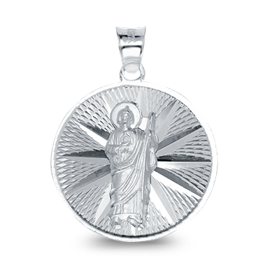 Medalla diamantada china mediana San Judas